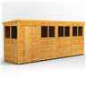 16 x 4 Premium Tongue And Groove Pent Shed - Single Door - 8 Windows - 12mm Tongue And Groove Floor And Roof