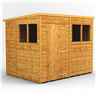 8 x 6 Premium Tongue And Groove Pent Shed - Single Door - 4 Windows - 12mm Tongue And Groove Floor And Roof