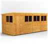 16 x 6 Premium Tongue And Groove Pent Shed - Single Door - 8 Windows - 12mm Tongue And Groove Floor And Roof