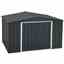10 X 8 Value Apex Metal Shed - Anthracite Grey (3.22m X 2.42m)