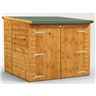 6 x 6 Premium Tongue And Groove Reverse Pent Bike Shed - 12mm Tongue And Groove Floor And Roof