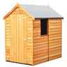 6 X 4 - Super Value Overlap - Apex Wooden Garden - 1 Window - Single Door