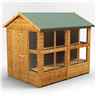 8 x 6 Premium Tongue And Groove Apex Potting Shed - Single Door - 12 Windows - 12mm Tongue And Groove Floor And Roof