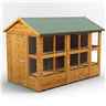 10 x 6 Premium Tongue And Groove Apex Potting Shed - Single Door - 14 Windows - 12mm Tongue And Groove Floor And Roof