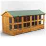 16 X 6 Premium Tongue And Groove Apex Potting Shed - Single Door - 20 Windows - 12mm Tongue And Groove Floor And Roof