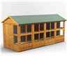 16 x 6 Premium Tongue And Groove Apex Potting Shed - Single Door - 20 Windows - 12mm Tongue And Groove Floor And Roof