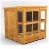 6 x 6 Premium Tongue And Groove Pent Potting Shed - Single Door - 10 Windows - 12mm Tongue And Groove Floor And Roof