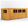 18 x 6 Premium Tongue And Groove Pent Shed - Double Doors - 8 Windows - 12mm Tongue And Groove Floor And Roof