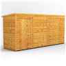 14 x 4 Premium Tongue And Groove Pent Shed - Single Door - Windowless - 12mm Tongue And Groove Floor And Roof