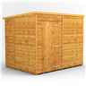 8 x 6 Premium Tongue And Groove Pent Shed - Single Door - Windowless - 12mm Tongue And Groove Floor And Roof