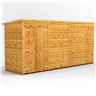 14 x 4 Premium Tongue And Groove Pent Shed - Double Doors - Windowless - 12mm Tongue And Groove Floor And Roof