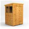 4 x 4  Premium Tongue And Groove Pent Shed - Single Door - 2 Windows - 12mm Tongue And Groove Floor And Roof