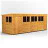18 x 6 Premium Tongue And Groove Pent Shed - Single Door - 8 Windows - 12mm Tongue And Groove Floor And Roof