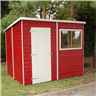 Installed 8 X 6 (1.83m X 2.39m) Tongue And Groove Pent Garden Shed With 1 Window And Single Door 10mm Solid Osb Floor - Installation Included