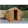 8 x 6 Overlap Apex Wooden Garden Shed With 2 Windows And Single Door (2.4m x 1.9m) - Modular - Core