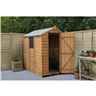 6 x 4 (1.8m x 1.3m) Overlap Apex Wooden Garden Shed With Single Door And 1 Window - Modular