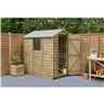 6ft x 4ft (1.3m x 1.8m) Overlap Pressure Treated Apex Shed With Single Door And 1 Window - Modular (core)
