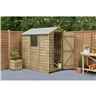 6ft X 4ft (1.3m X 1.8m) Overlap Pressure Treated Apex Shed With Single Door And 1 Window - Modular (core)