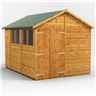 10 x 8 Premium Tongue and Groove Apex Shed - Double Doors - 4 Windows - 12mm Tongue and Groove Floor and Roof
