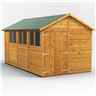 14 x 8  Premium Tongue and Groove Apex Shed - Double Doors - 6 Windows - 12mm Tongue and Groove Floor and Roof