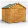 8 x 8  Premium Tongue and Groove Apex Shed - Single Door - Windowless - 12mm Tongue and Groove Floor and Roof