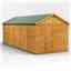 20 x 8 Premium Tongue and Groove Apex Shed - Double Doors - Windowless - 12mm Tongue and Groove Floor and Roof