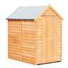 6 X 4 - Pressure Treated - Super Value Overlap - Apex Wooden Garden - Windowless - Single Door