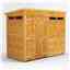 8 X 6 Security Tongue And Groove Pent Shed - Double Doors - 4 Windows - 12mm Tongue And Groove Floor And Roof