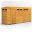 14 x 4 Security Tongue And Groove Pent Shed - Double Doors - 6 Windows - 12mm Tongue And Groove Floor And Roof