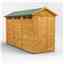 12 x 4 Security Tongue and Groove Apex Shed - Single Door - 6 Windows - 12mm Tongue and Groove Floor and Roof
