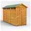 12 x 4 Security Tongue and Groove Apex Shed - Double Doors - 6 Windows - 12mm Tongue and Groove Floor and Roof