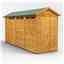 14 x 4 Security Tongue and Groove Apex Shed - Single Door - 6 Windows - 12mm Tongue and Groove Floor and Roof