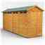 16 x 4 Security Tongue and Groove Apex Shed - Single Door - 8 Windows - 12mm Tongue and Groove Floor and Roof