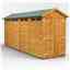 16 x 4 Security Tongue and Groove Apex Shed - Double Doors - 8 Windows - 12mm Tongue and Groove Floor and Roof