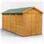 16 x 6 Security Tongue and Groove Apex Shed - Single Door - 8 Windows - 12mm Tongue and Groove Floor and Roof