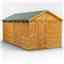 16 x 8 Security Tongue and Groove Apex Shed - Double Doors - 8 Windows - 12mm Tongue and Groove Floor and Roof