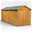 18 x 6 Security Tongue and Groove Apex Shed - Single Door - 8 Windows - 12mm Tongue and Groove Floor and Roof