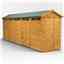 20 x 4 Security Tongue and Groove Apex Shed - Single Door - 10 Windows - 12mm Tongue and Groove Floor and Roof