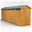 20 x 4 Security Tongue and Groove Apex Shed - Double Doors - 10 Windows - 12mm Tongue and Groove Floor and Roof