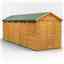 20 x 6 Security Tongue and Groove Apex Shed - Single Door - 10 Windows - 12mm Tongue and Groove Floor and Roof
