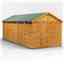 20 x 8 Security Tongue and Groove Apex Shed - Double Doors - 10 Windows - 12mm Tongue and Groove Floor and Roof