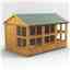 12 x 8 Premium Tongue And Groove Apex Potting Shed - Single Door - 20 Windows - 12mm Tongue And Groove Floor And Roof