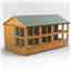 14 x 8 Premium Tongue And Groove Apex Potting Shed - Single Door - 22 Windows - 12mm Tongue And Groove Floor And Roof