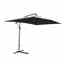 Powder-Coated Steel Frame Adjustable Rectangle Overhang Parasol