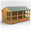14 x 8 Premium Tongue and Groove Apex Potting Shed - Double Door - 22 Windows - 12mm Tongue and Groove Floor and Roof	