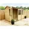 12 X 8 Fully Insulated Reverse Summerhouse - 64mm Walls, Floor & Roof - 12mm (t&g) + 40mm Insulated Ecotherm + 12mm T&g)- Double Glazed Safety Toughened Windows (4mm-6mm-4mm)+ Epdm Roof + Free Install