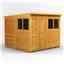 8 x 8 Premium Tongue And Groove Pent Shed - Double Doors - 4 Windows - 12mm Tongue And Groove Floor And Roof