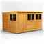 12 x 8 Premium Tongue And Groove Pent Shed - Single Door - 6 Windows - 12mm Tongue And Groove Floor And Roof