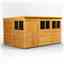 12 x 8 Premium Tongue And Groove Pent Shed - Double Doors - 6 Windows - 12mm Tongue And Groove Floor And Roof