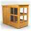 4 x 8 Premium Tongue and Groove Pent Potting Shed - Double Door - 12 Windows - 12mm Tongue and Groove Floor and Roof	